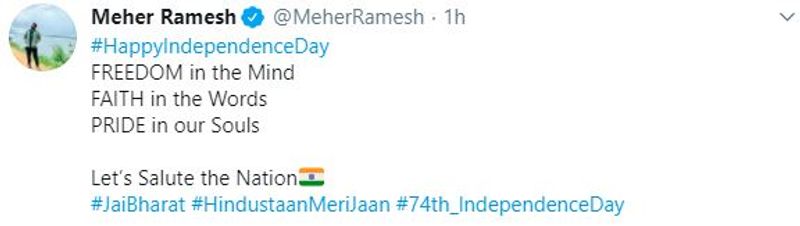 Tollywood Celebrities Wishes Happy Independence Day