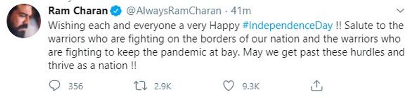 Tollywood Celebrities Wishes Happy Independence Day