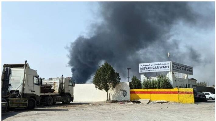 Fire accident in Sharjah scrap yard Fire accident in Sharjah scrap yard