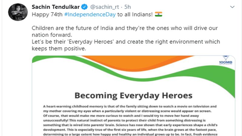 indian cricketer wishes everyone on 74th independence day dva