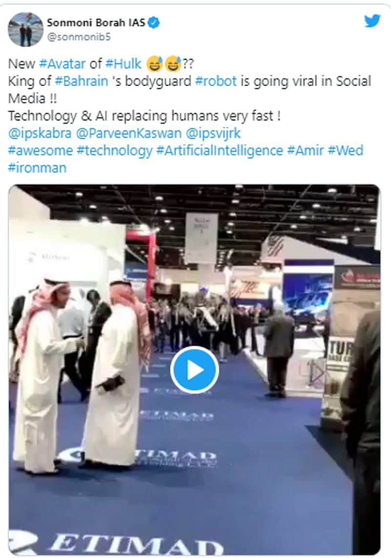 bahrain kings robot bodyguard fake claim viral old video from uae defence robot titan shared kpt