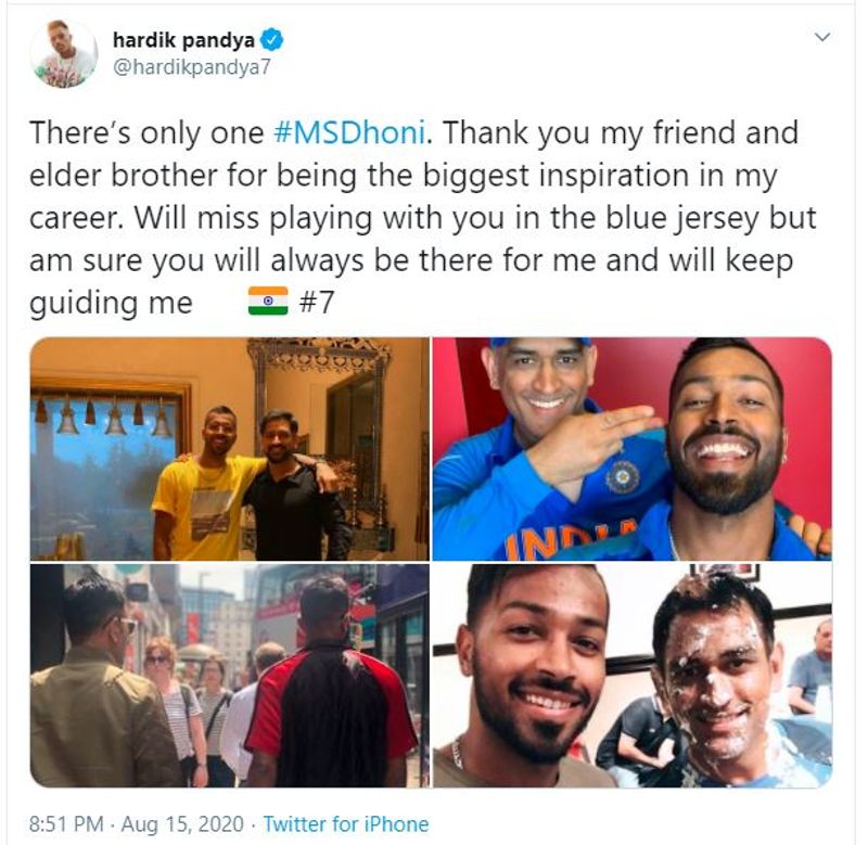 Hardik Pandya on 'big brother'Dhoni