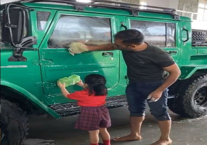 Watch MS Dhoni's wife Sakshi gives a glimpse of his vintage car collection in her latest video-ayh