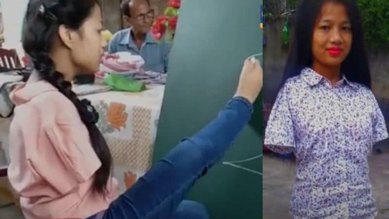 motivational story of Princy Gogoi asam both have no hands work in hospitals and makepaintings kpr