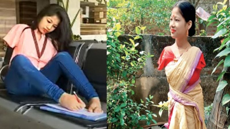 motivational story of Princy Gogoi asam both have no hands work in hospitals and makepaintings kpr