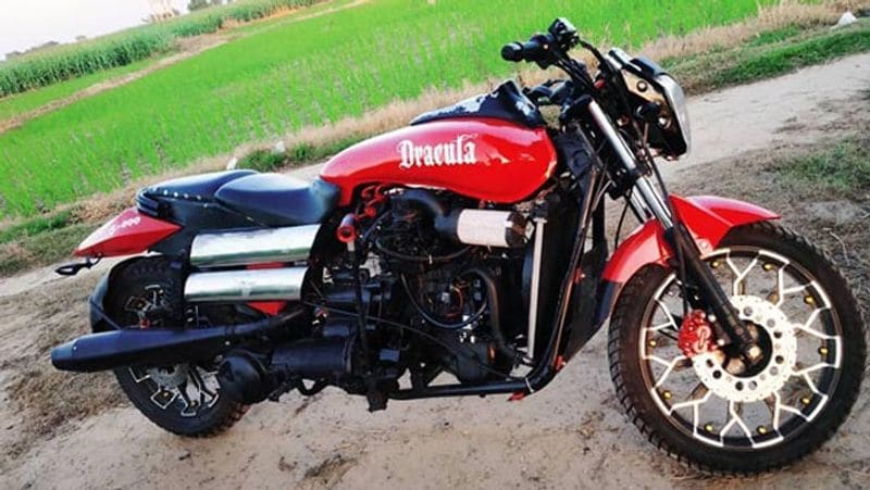 Innovative ideas, Modified super bike made from the engine of maruti car via desi indian jugaad science kpa