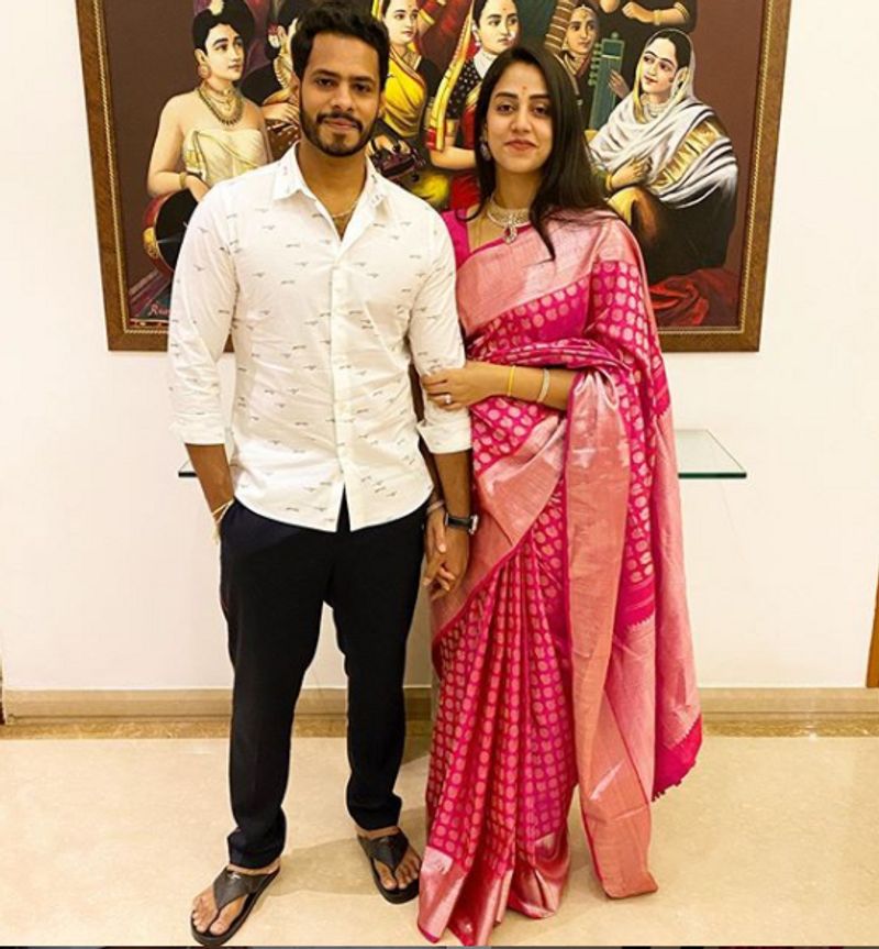 Kannada actor nikhil kumaraswamy celebrates Gouri ganesha chaturthi