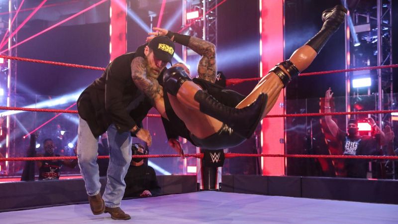 Randy Orton punted Shawn Michaels and dropped Drew McIntyre with an RKO