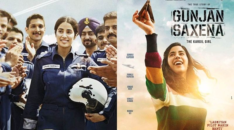 Was Gunjan Saxena the first lady pilot to fly to Kargil?