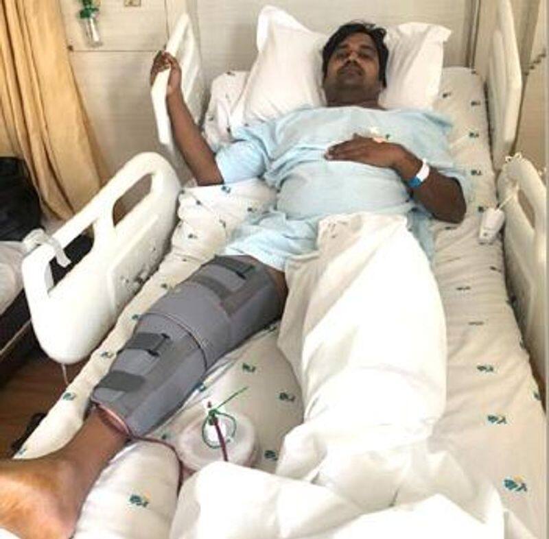 Vishnu vishal Meet Actor Karunakaran How underwent ACL Surgery and posted video about the injury