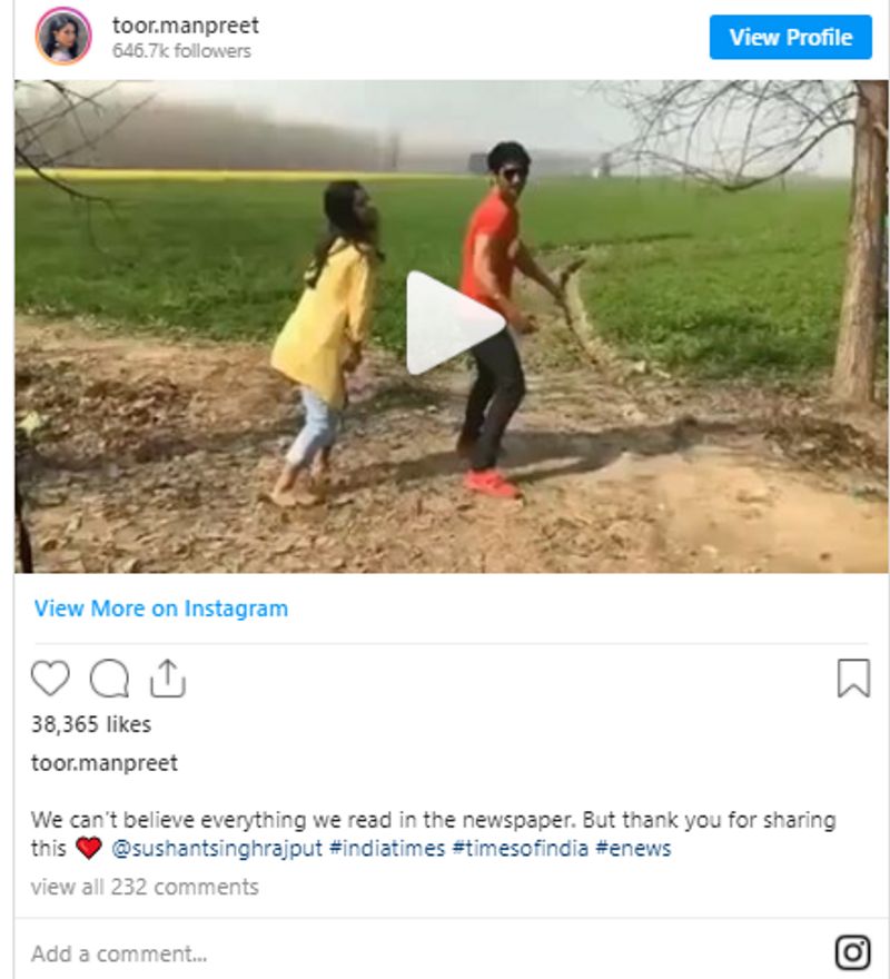 sushant singh rajput dancing with his choreographer manpreet toor media misreports saying her niece kpt
