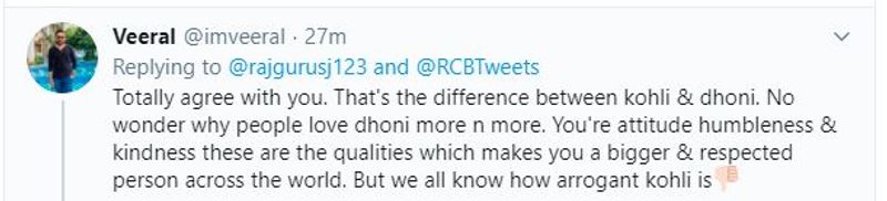 ipl 2020 virat kohli not in rcb dubai flight fans clash twitter compare ms dhoni apc