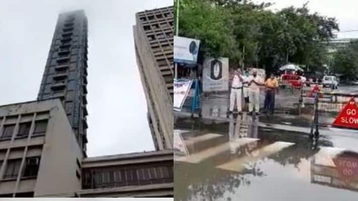 Panic engulfs people as dense smoke billows out of the highest multi-storeyed building in Kolkata-dbr Panic engulfs people as dense smoke billows out of the highest multi-storeyed building in Kolkata-dbr