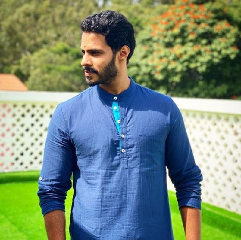 Kannada actor nikhil kumaraswamy celebrates Gouri ganesha chaturthi