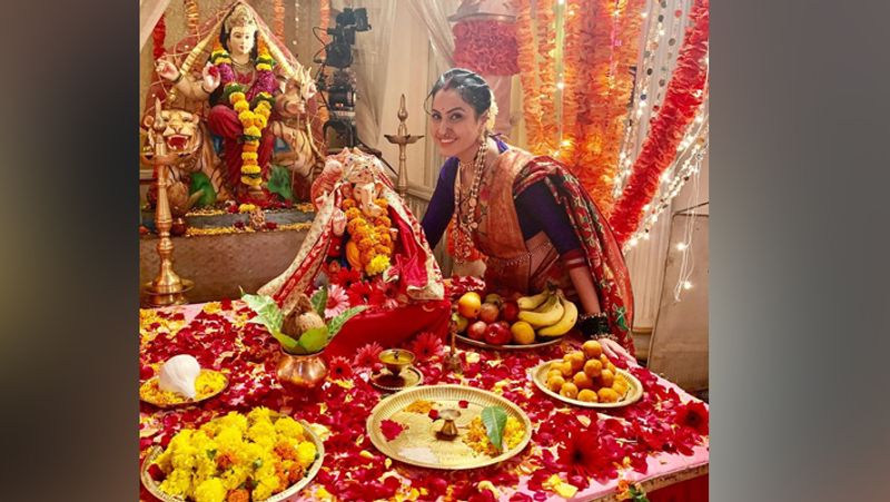ganesh chaturthi 2020 kamya Panjabi Brings Ganpati Bappa At her home And celebrated See pictures KPY