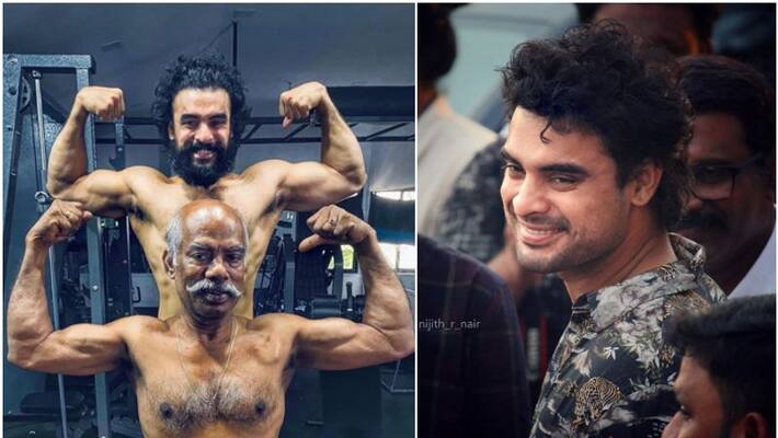 tovino thomas shares work out pic with his father tovino thomas shares work out pic with his father