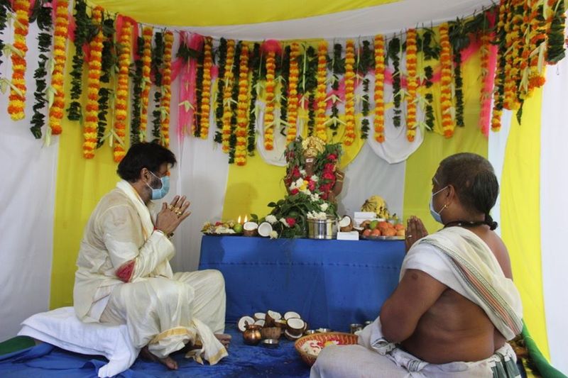 Nadamuri Balakrishna Vinayaka Chavithi Celebrations at Basavatarakam Cancer Hospital