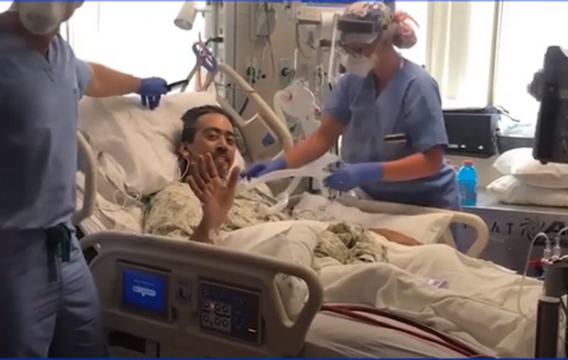 COVID19 postive Groom was on ventilator support hospital arranged his wedding this his fiancee