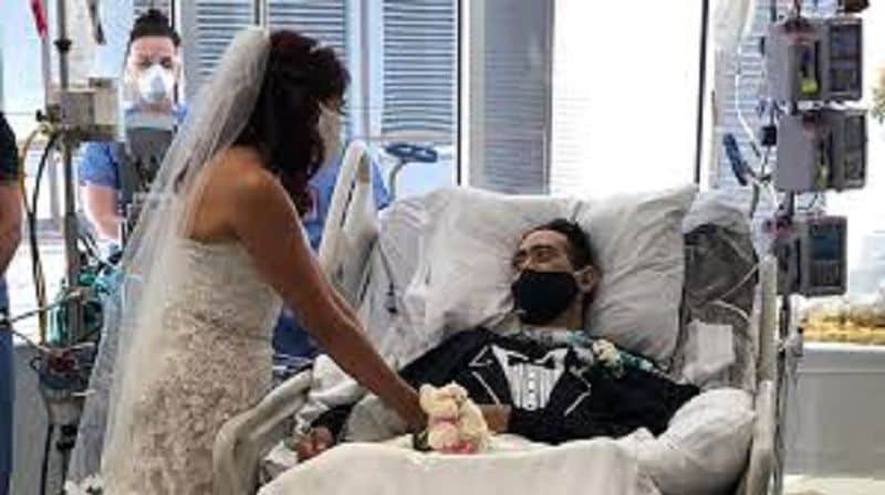 COVID19 postive Groom was on ventilator support hospital arranged his wedding this his fiancee