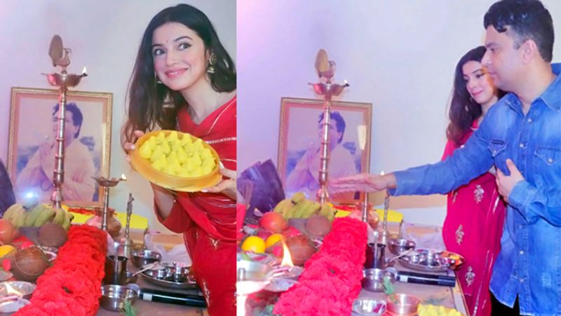 Gulshan Kumar Daughter in Law Divya Khosla Ganpati Bappa 2020 KPG