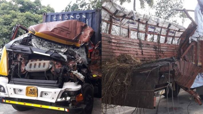 andhra Pradesh native was killed when a container lorry collided with a lorry parked at Harippad andhra Pradesh native was killed when a container lorry collided with a lorry parked at Harippad