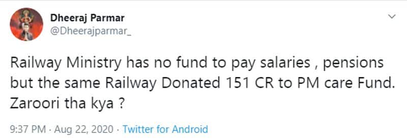 fact check on Railways holding salaries and pensions of employees
