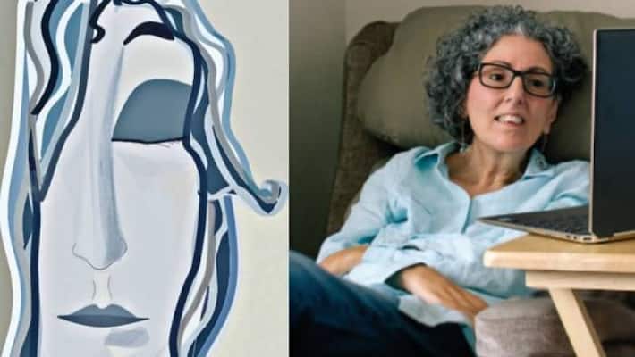 Sarah Ezekiel artist who working with the help of eye gaze Sarah Ezekiel artist who working with the help of eye gaze