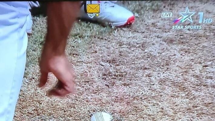 Ball accidentally rolled into pitch by roller, causes delayed start in CPL 2020 Ball accidentally rolled into pitch by roller, causes delayed start in CPL 2020