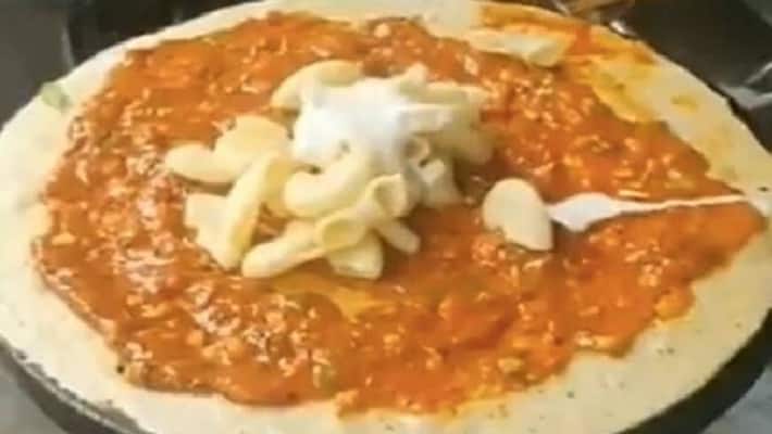 Red Sauce Pasta Dosa Viral in social media Red Sauce Pasta Dosa Viral in social media