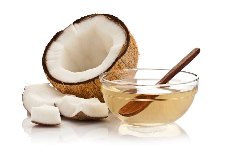 Coconut oil: Coconut oil is said to be the best oil for the hair as it strengthens and nourishes the roots and the scalp. It also reduces the hair breakage and leaves your hair soft and shiny.
