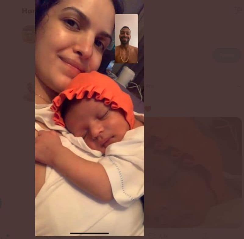 ipl 2020 hardik pandya shares son cute picture abu dhabi miss my two angels apc