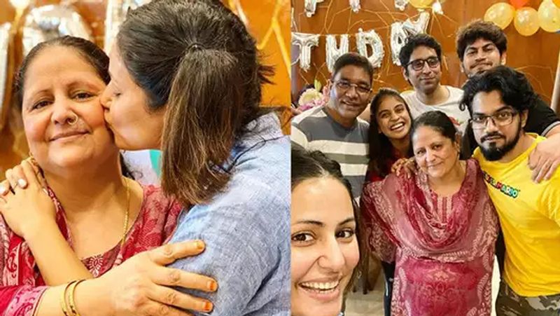hina khan celebrates mother's birthday with boyfriend rocky jaiswal and family members KPJ