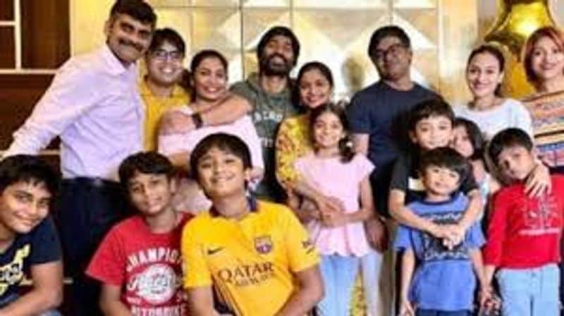 Actor Dhanush with his sons Photo going viral in social media
