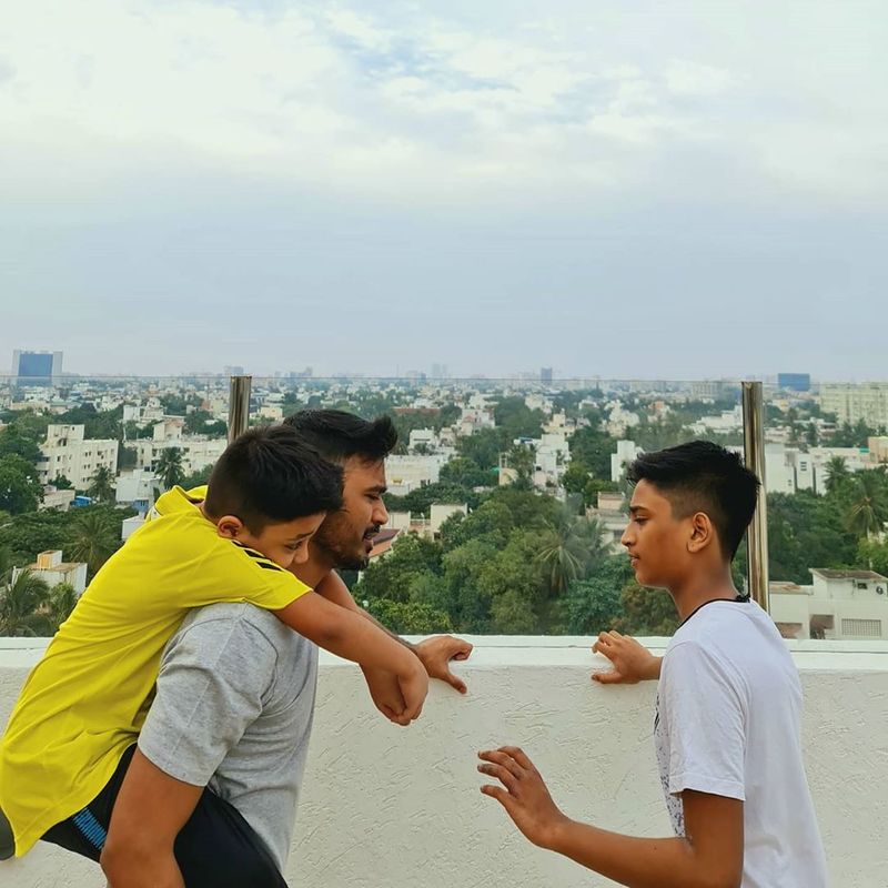Actor Dhanush with his sons Photo going viral in social media
