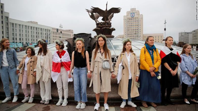Belarus President Alexander Lukashenko to confront protesters