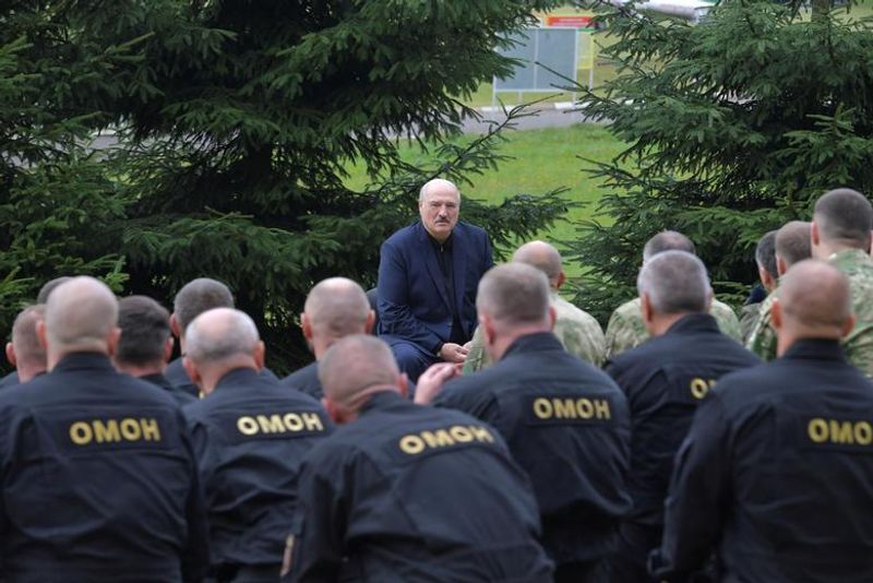 Belarus President Alexander Lukashenko to confront protesters