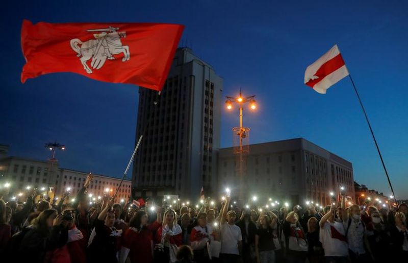 Belarus President Alexander Lukashenko to confront protesters