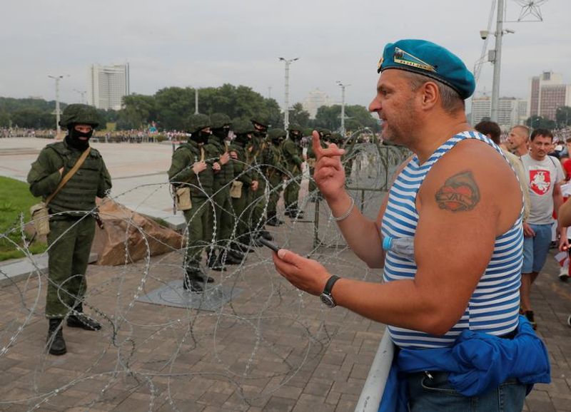 Belarus President Alexander Lukashenko to confront protesters