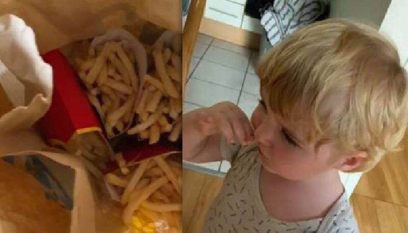 three year old boy ordered french fries