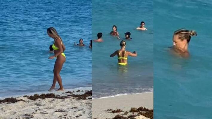 Man pranks girlfriend by swapping her bikini with dissolves in water Man pranks girlfriend by swapping her bikini with dissolves in water