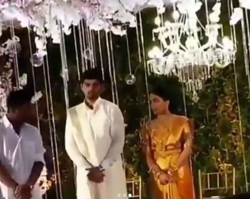 vijay relation sneha brito and akash murali marriage photos goes viral