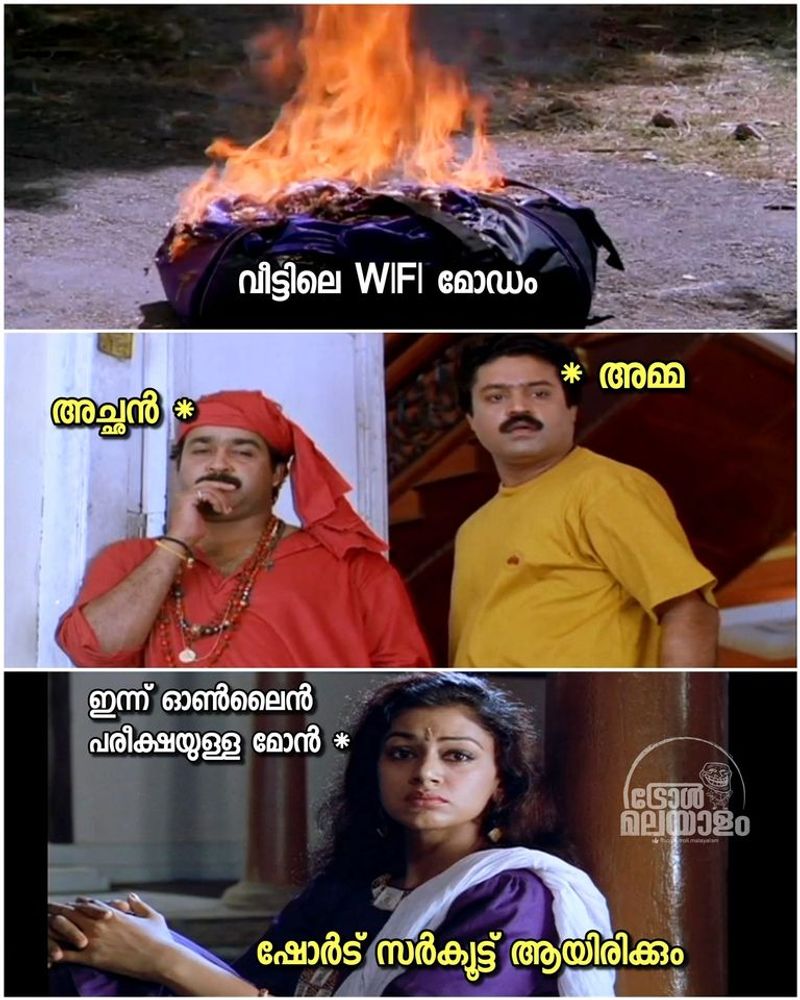 Trolls on incident where the Kerala Secretariat was burnt down