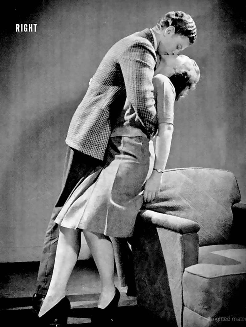 kissing guide from 1940s