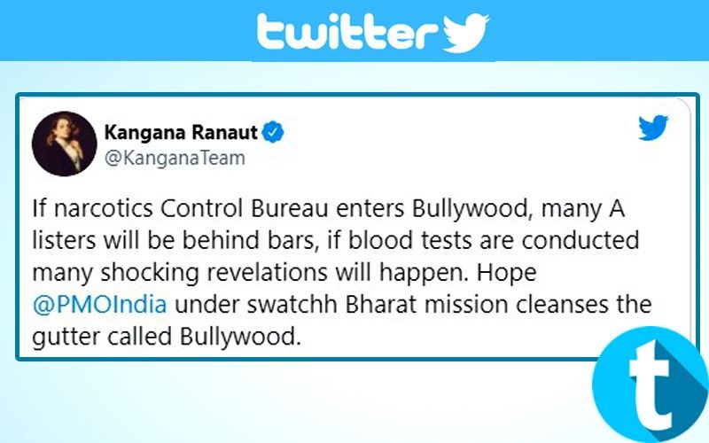 kangana ranaut says if narcotics bureau enters bullywood many will be behind bars BRD