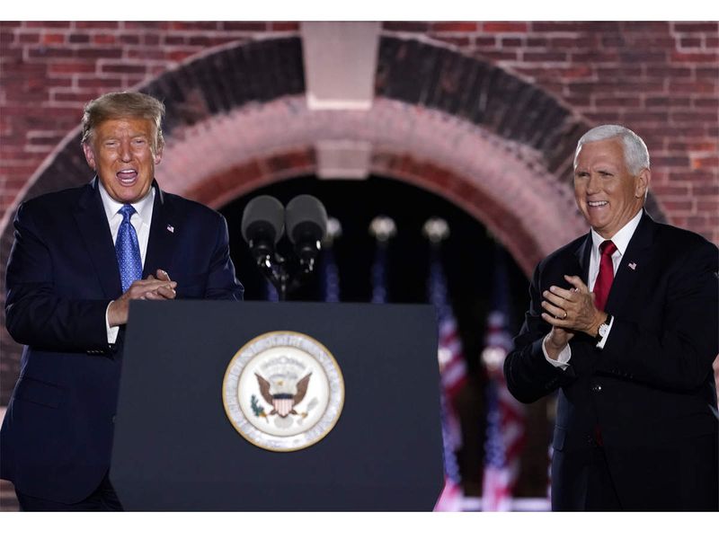“The choice is clear to bring America all the way back, we need four more years of President Donald Trump in the White House,” Pence said in his acceptance speech.
