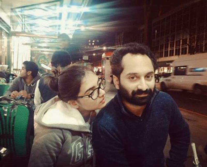 actress nazriya nazim and fahadh faasil romantic photos