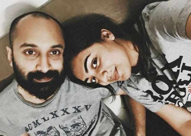 actress nazriya nazim and fahadh faasil romantic photos