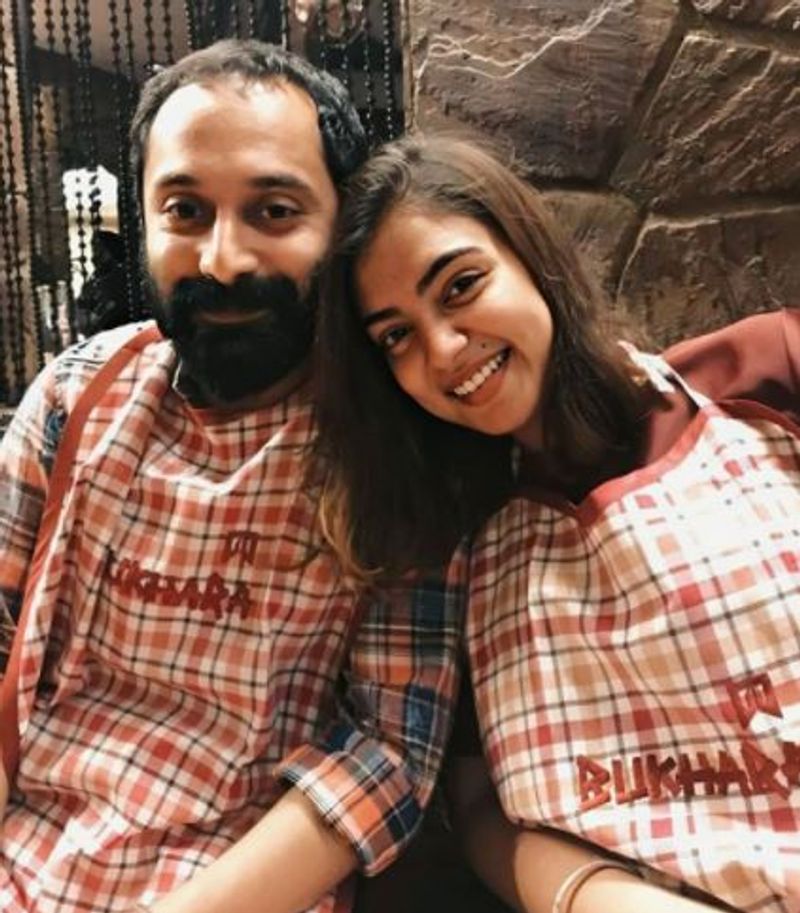 actress nazriya nazim and fahadh faasil romantic photos