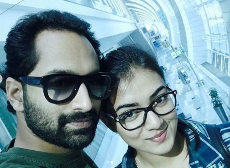 actress nazriya nazim and fahadh faasil romantic photos