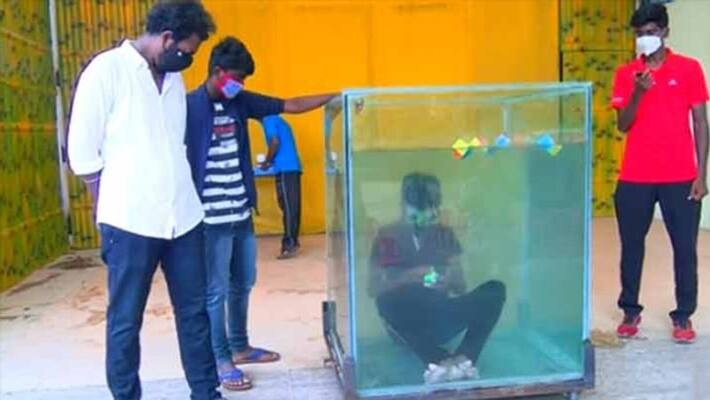 chennai man solve rubiks cube puzzle in underwater and wins guinness record chennai man solve rubiks cube puzzle in underwater and wins guinness record